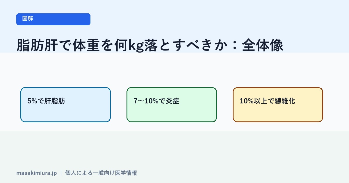 脂肪肝で体重を何kg落とすべきかの図解1