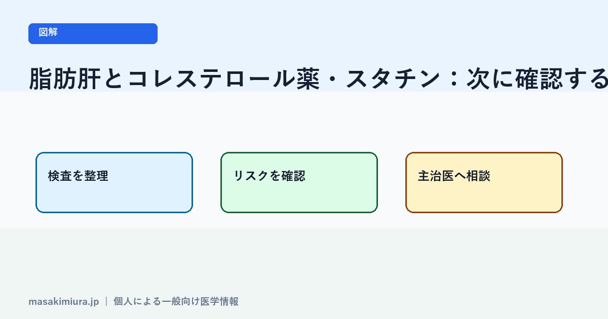 脂肪肝とコレステロール薬・スタチンの図解2